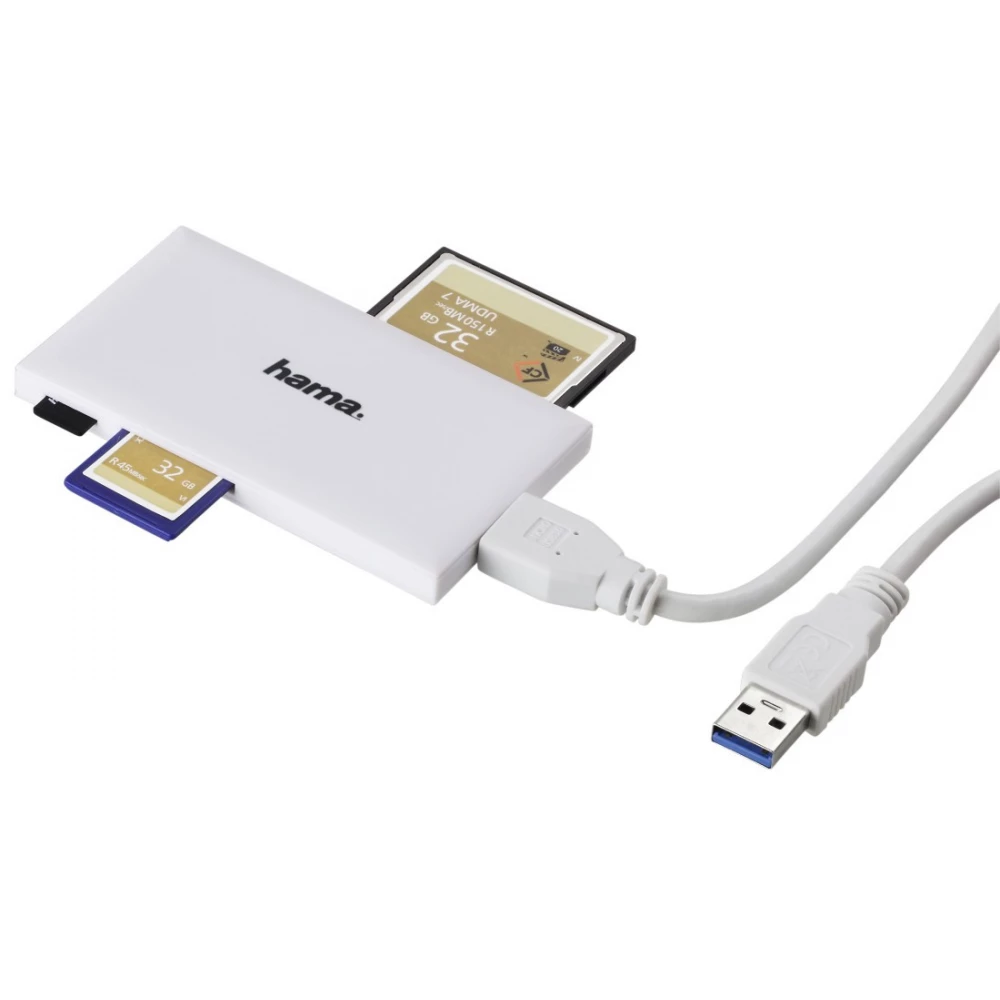 HAMA Slim USB 3.0 Superspeed multi kártyaolvasó fehér