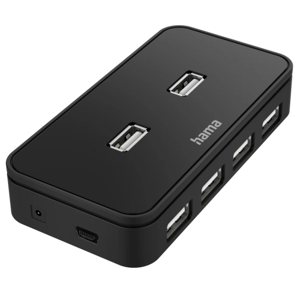 HAMA USB 2.0 HUB + kábel + tápegység