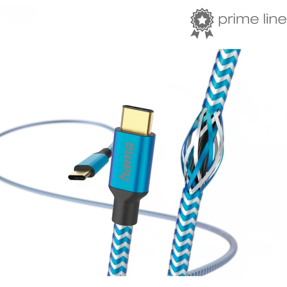 HAMA USB 2.0 Type C Összekötő Kék 1.5m 201557