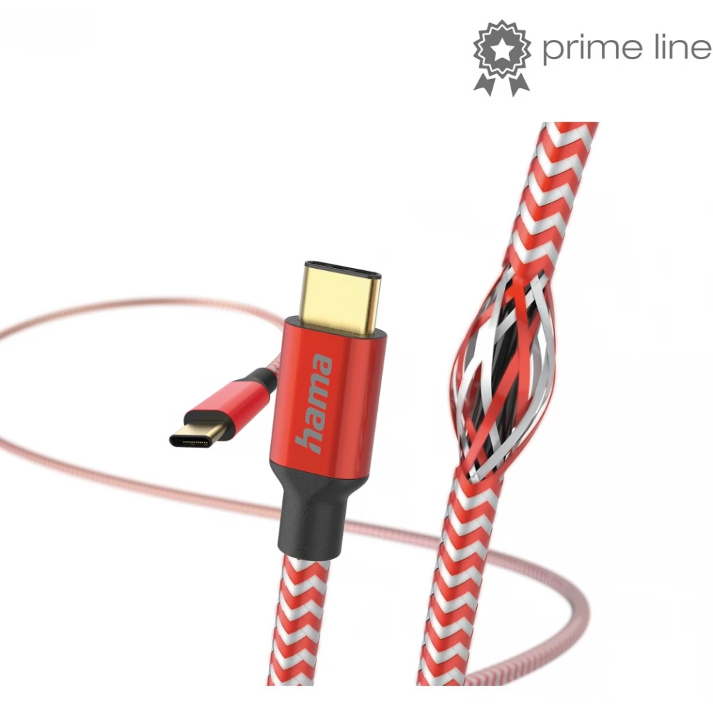 HAMA USB 2.0 Type C Összekötő Piros 1.5m 201560