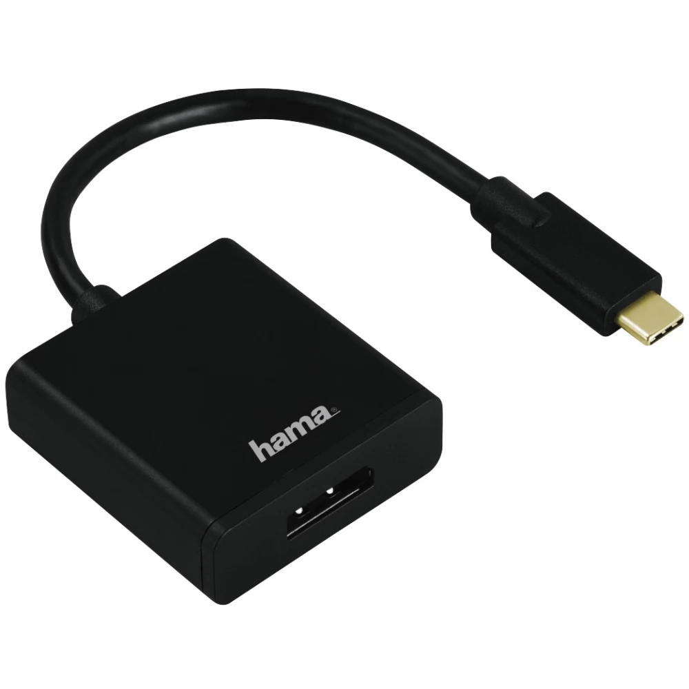 HAMA USB 3.0 Type C DisplayPort 1.2/1.2a Átalakító Fekete 10cm 135725