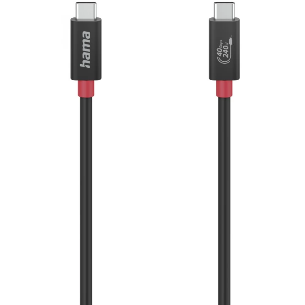 HAMA USB 4.0 Type C Összekötő Fekete 1m 200779