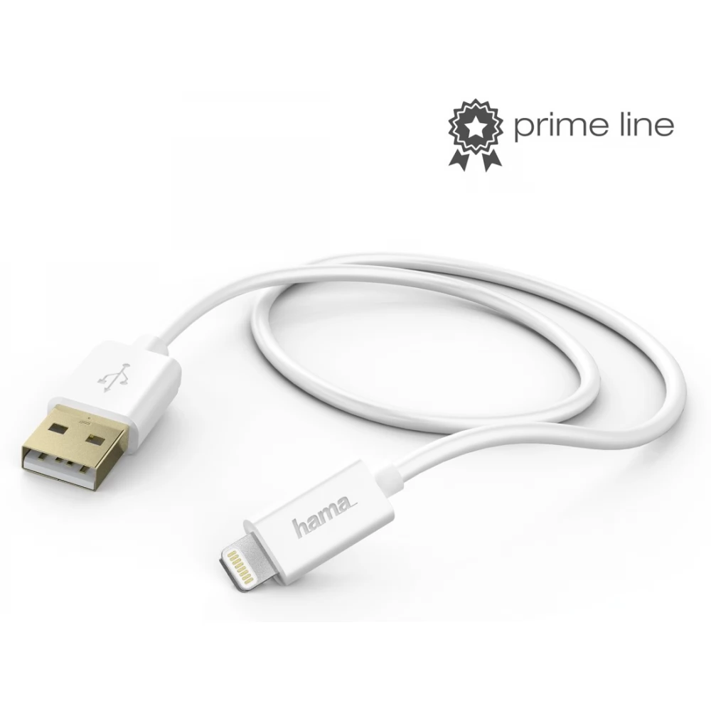 HAMA USB Lightning Töltő/adat Fehér 1.5m 201581