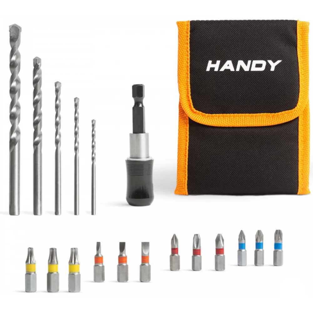 HANDY 11003 Fúrószár és bitfej készlet - 18 db-os