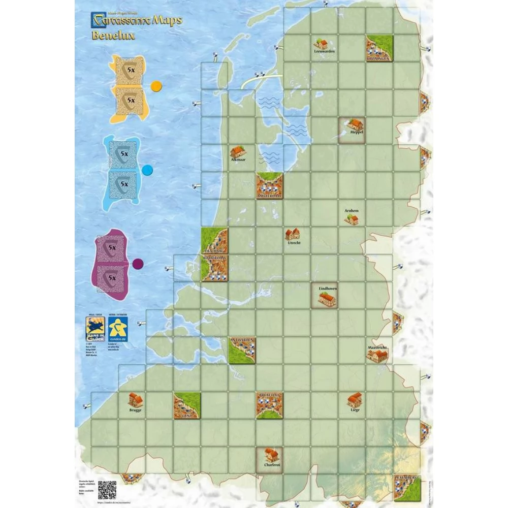 HANS IM GLÜCK Carcassonne térkép - Benelux államok társasjáték kiegészítő