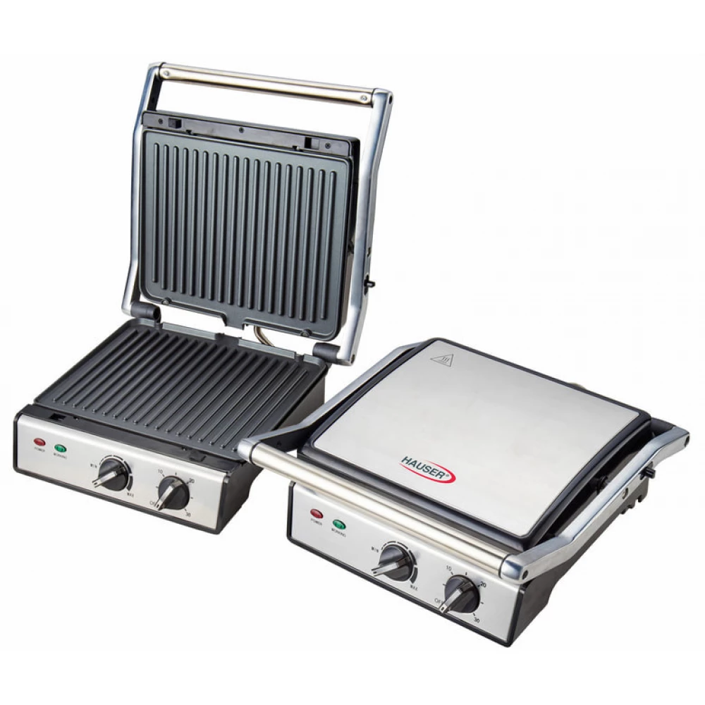 HAUSER CG-420 Grillsütő kontakt 2000W ezüst