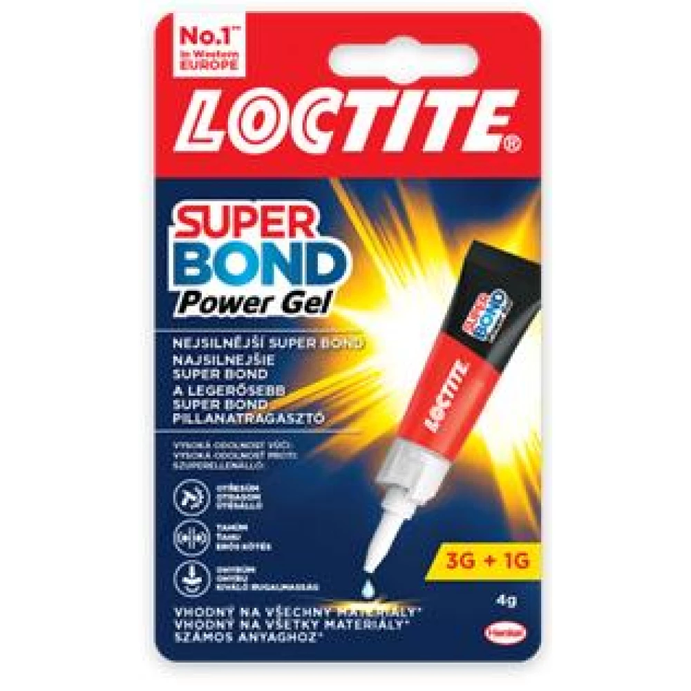 HENKEL Pillanatragasztó gél 4 g Loctite Super Bond Power