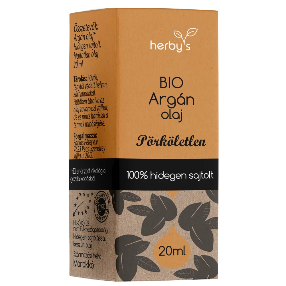 Herbys bio argán olaj hidegen sajtolt 20 ml