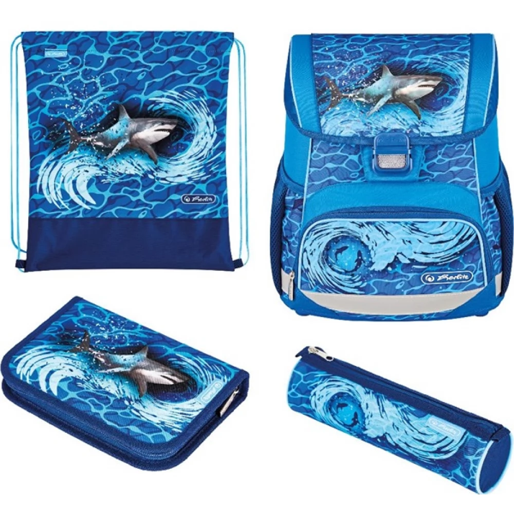 HERLITZ Loop Plus 4 részes iskolatáska Blue Shark