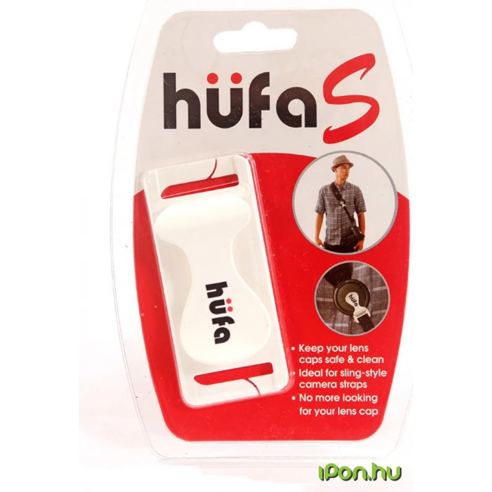 HÜFA S objektívsapka tartó keskeny szíjhoz fehér