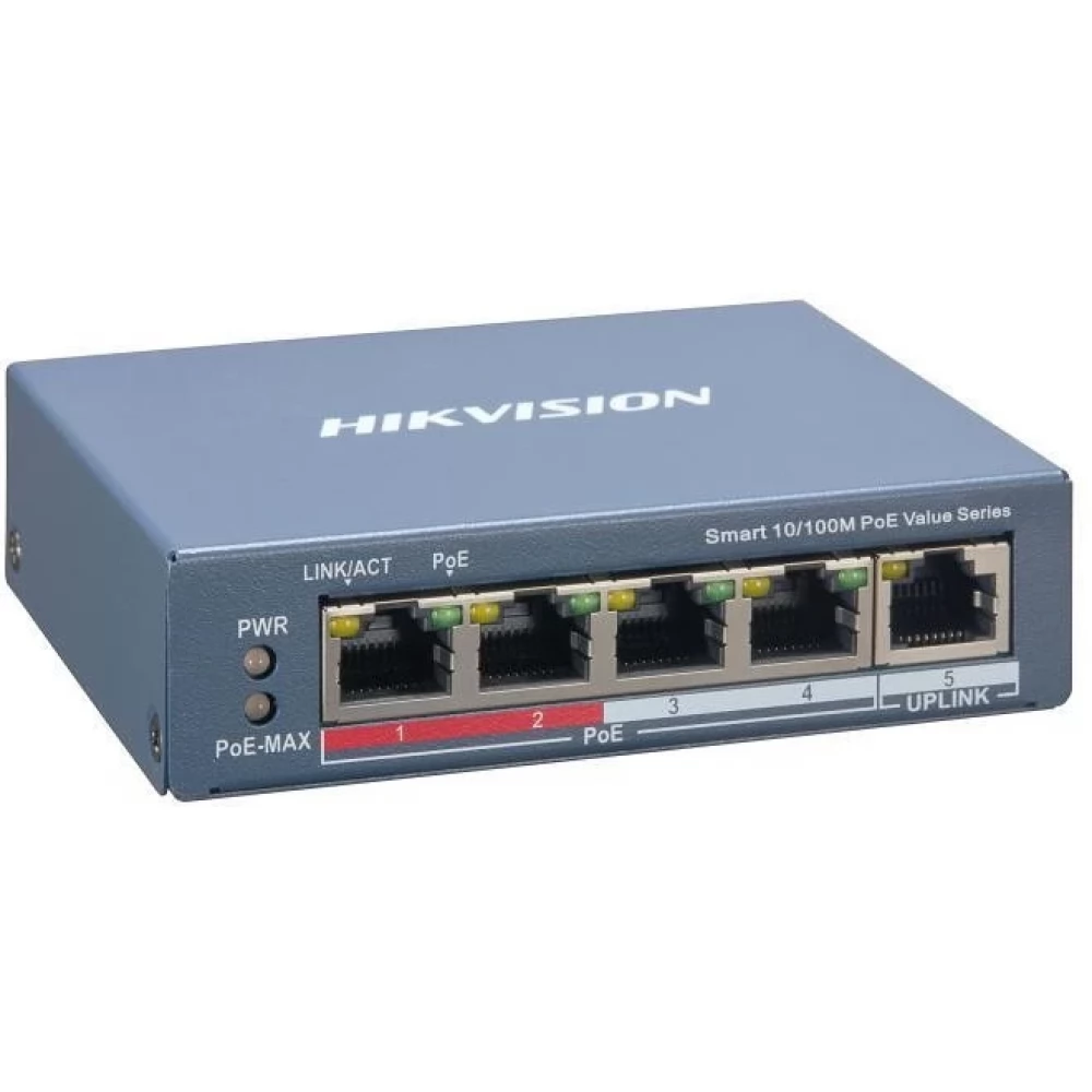 HIKVISION DS-3E1105P-EI/M 4 Port Fast Ethernet Smart POE Switch