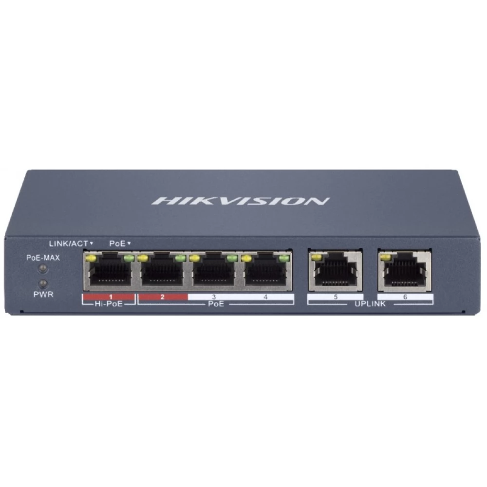 HIKVISION DS-3E1106HP-EI 4 Port Fast Ethernet Smart POE Switch