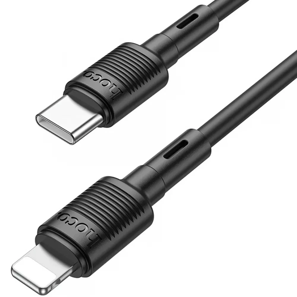 HOCO USB 2.0 Type C Lightning Töltő/adat Fekete 1m ---