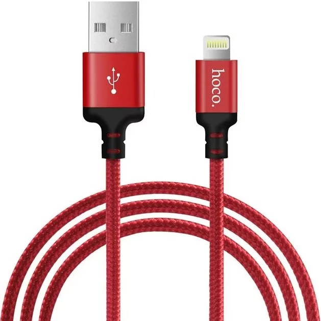 HOCO USB Lightning Töltő/adat Piros 1m ---