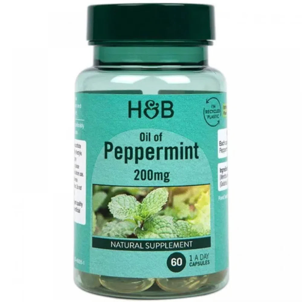 HOLLAND AND BARRETT H&B borsmenta olaj kapszula 200 mg 60 db