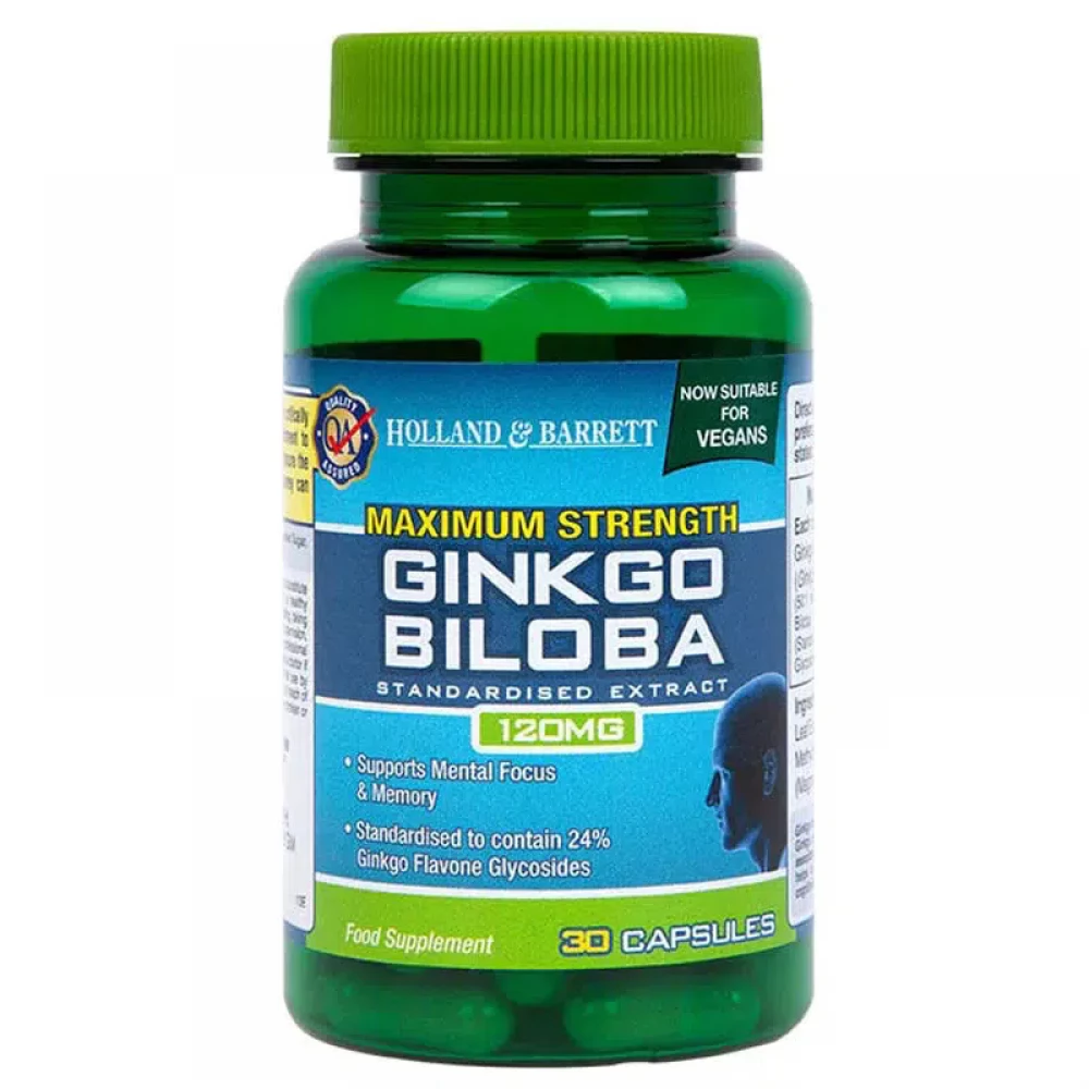 HOLLAND AND BARRETT H&B ginkgo biloba kapszula 120mg 30 db