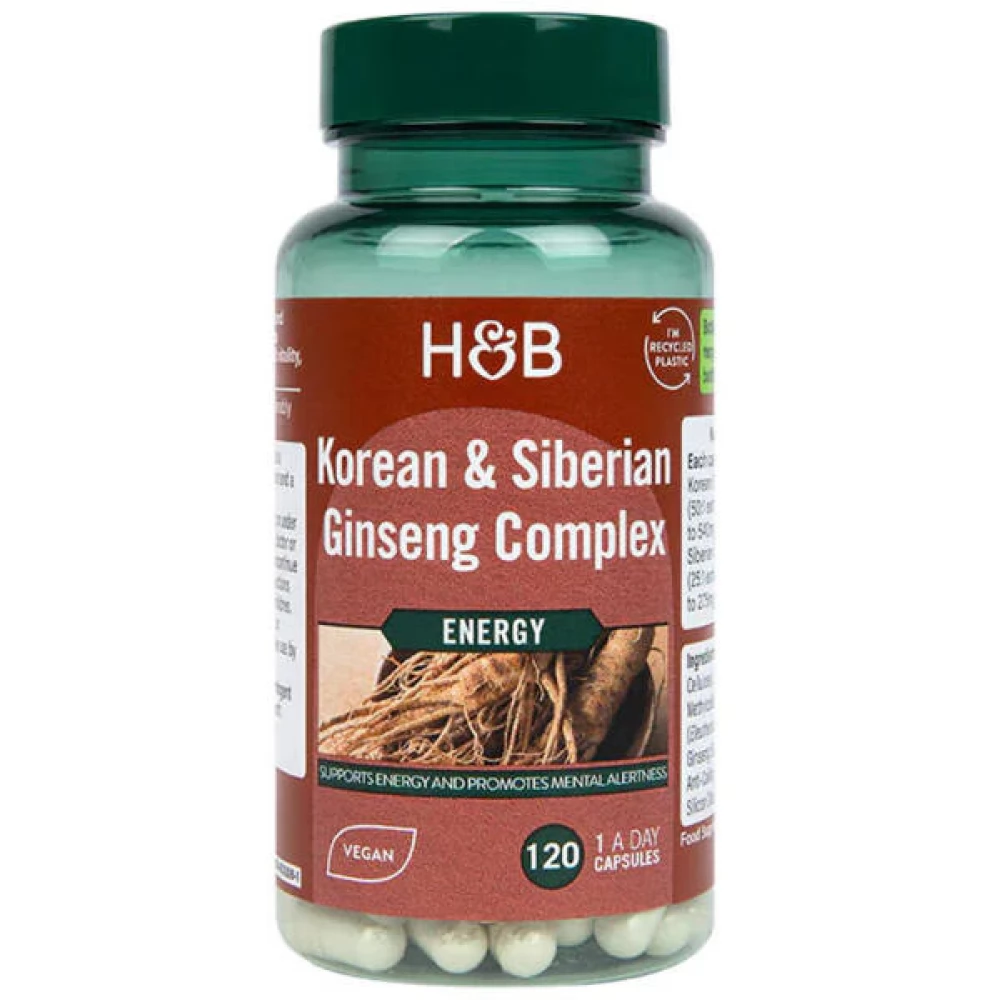 HOLLAND AND BARRETT H&B ginseng komplex kapszula 120 db