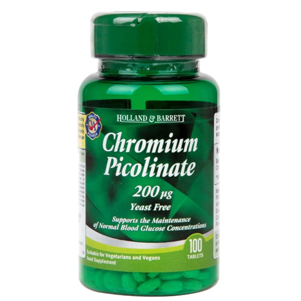 HOLLAND AND BARRETT H&B króm 200cmg tabletta 100 db