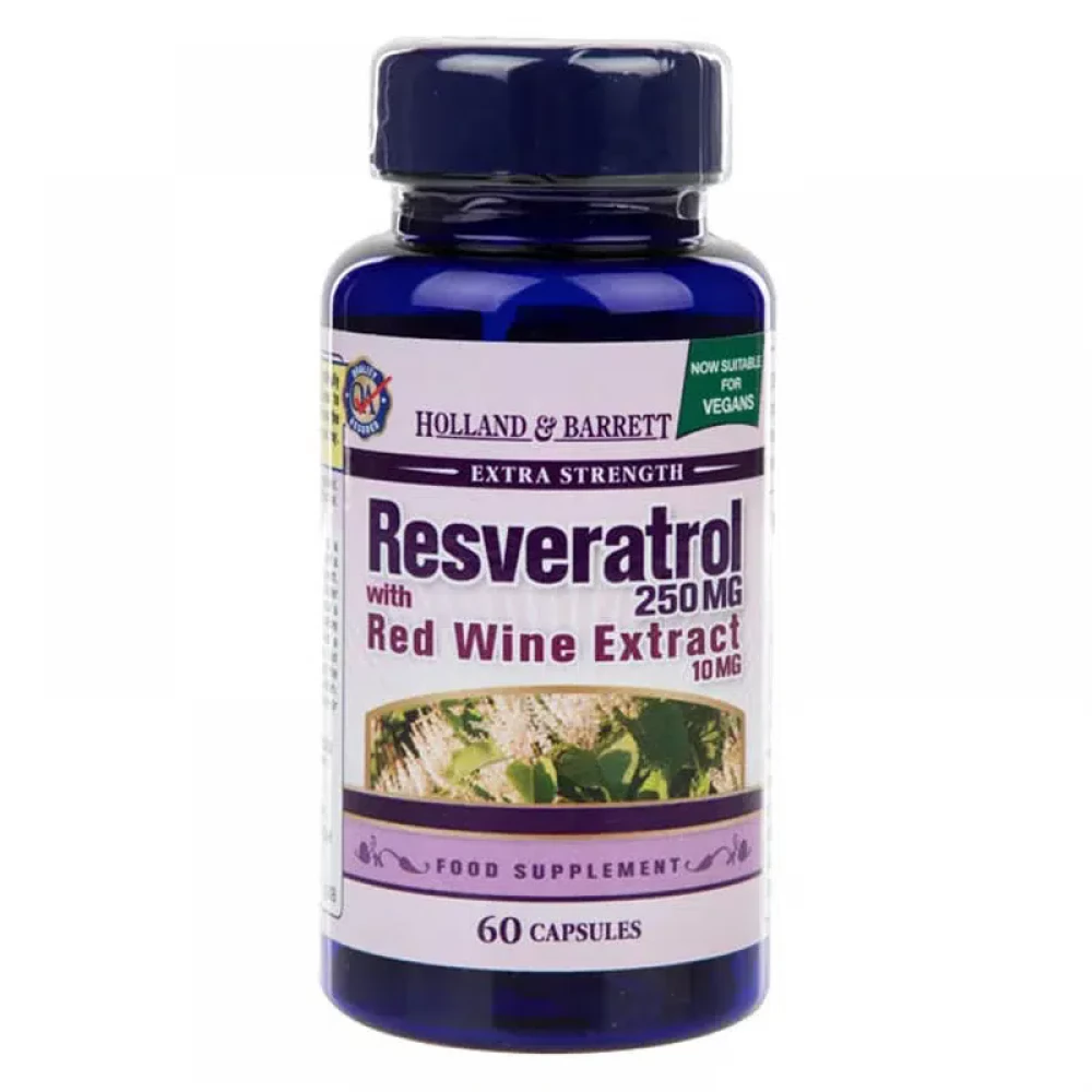HOLLAND AND BARRETT H&B resveratrol+vörösbor kivonat kapszula 60 db