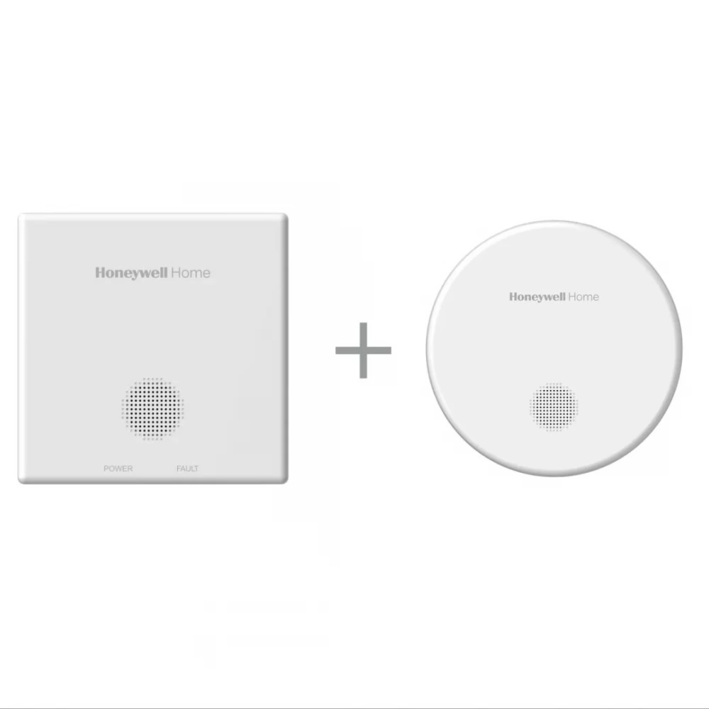 HONEYWELL R200C-2 szénmonoxid vészjelző és R200S-2 füstérzékelő csomag