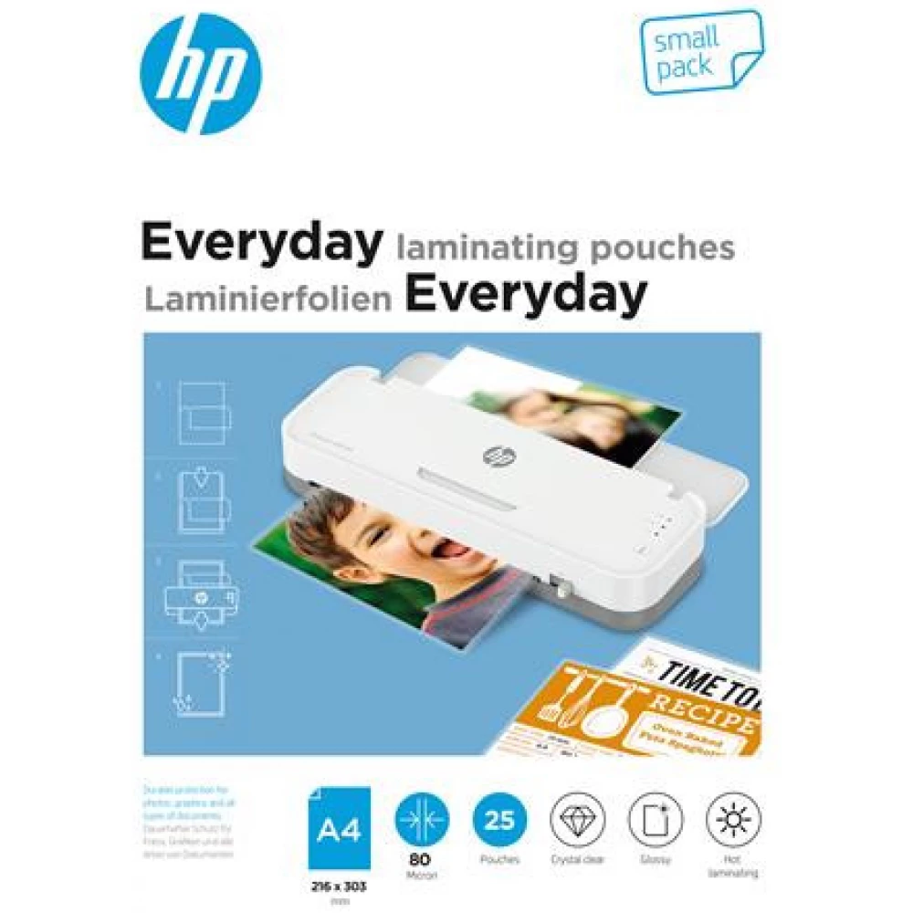 HP Everyday Meleglamináló fólia 80 mikron A4 fényes 25 db