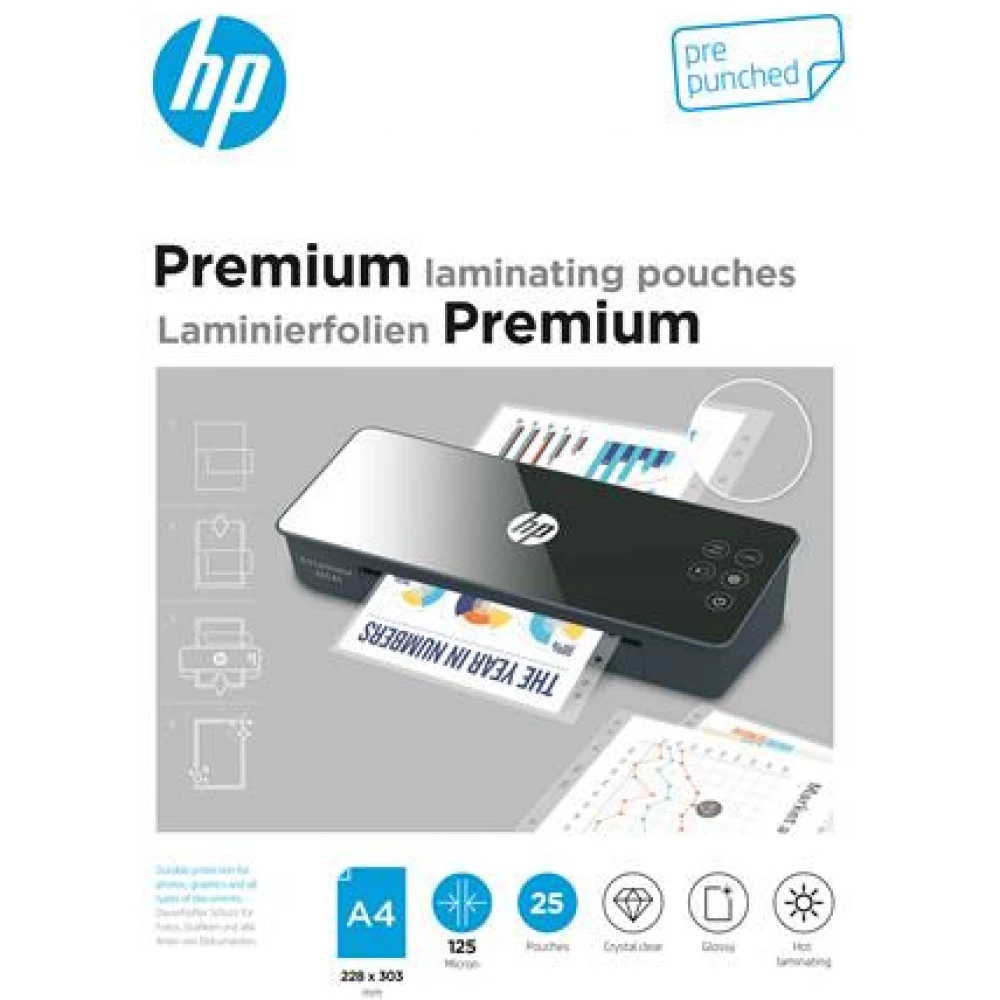 HP Premium Meleglamináló fólia 125 mikron A4 fényes 25 db