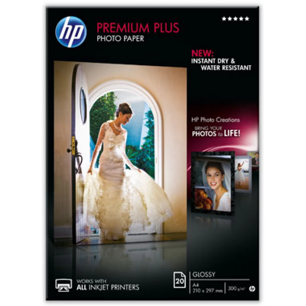 HP Premium Plus fényes fotópapír A4 (20 lap) CR672A