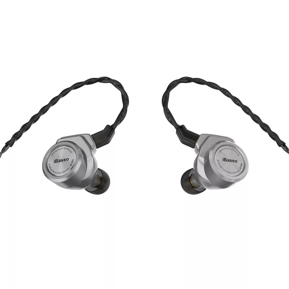 IBASSO 3T-154 In-ear monitor fülhallgató 2-pin ezüstözött réz kábellel ezüst