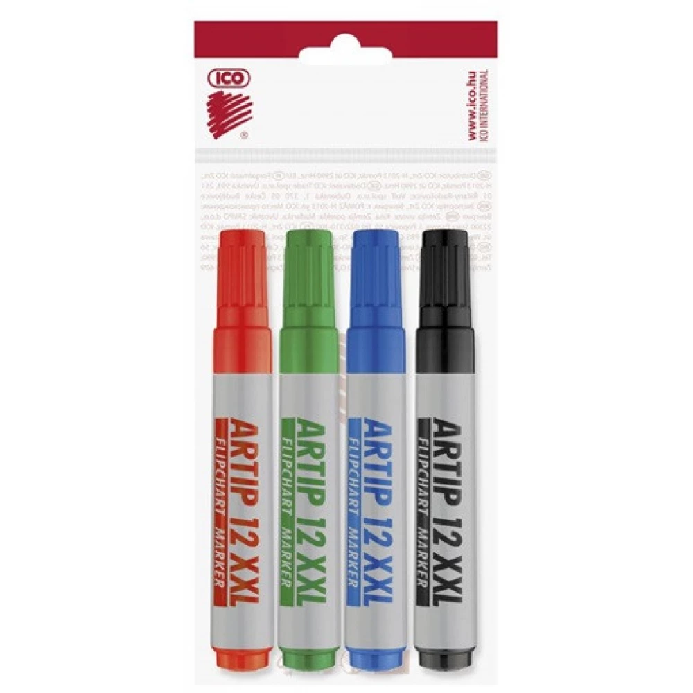 ICO artip 12 xxl flipchart marker 4db-os készlet