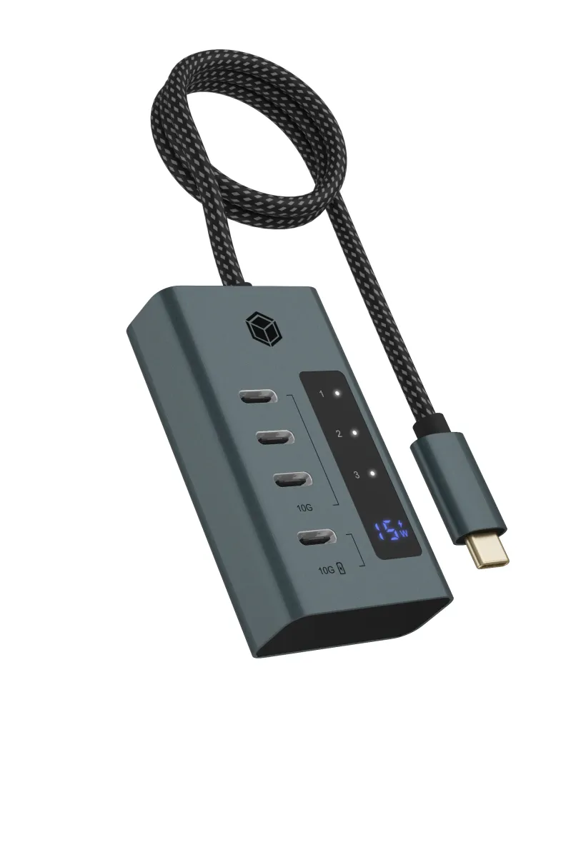 ICY BOX 4-Port hub with USB 3.2 Gen 2 Type-C interface