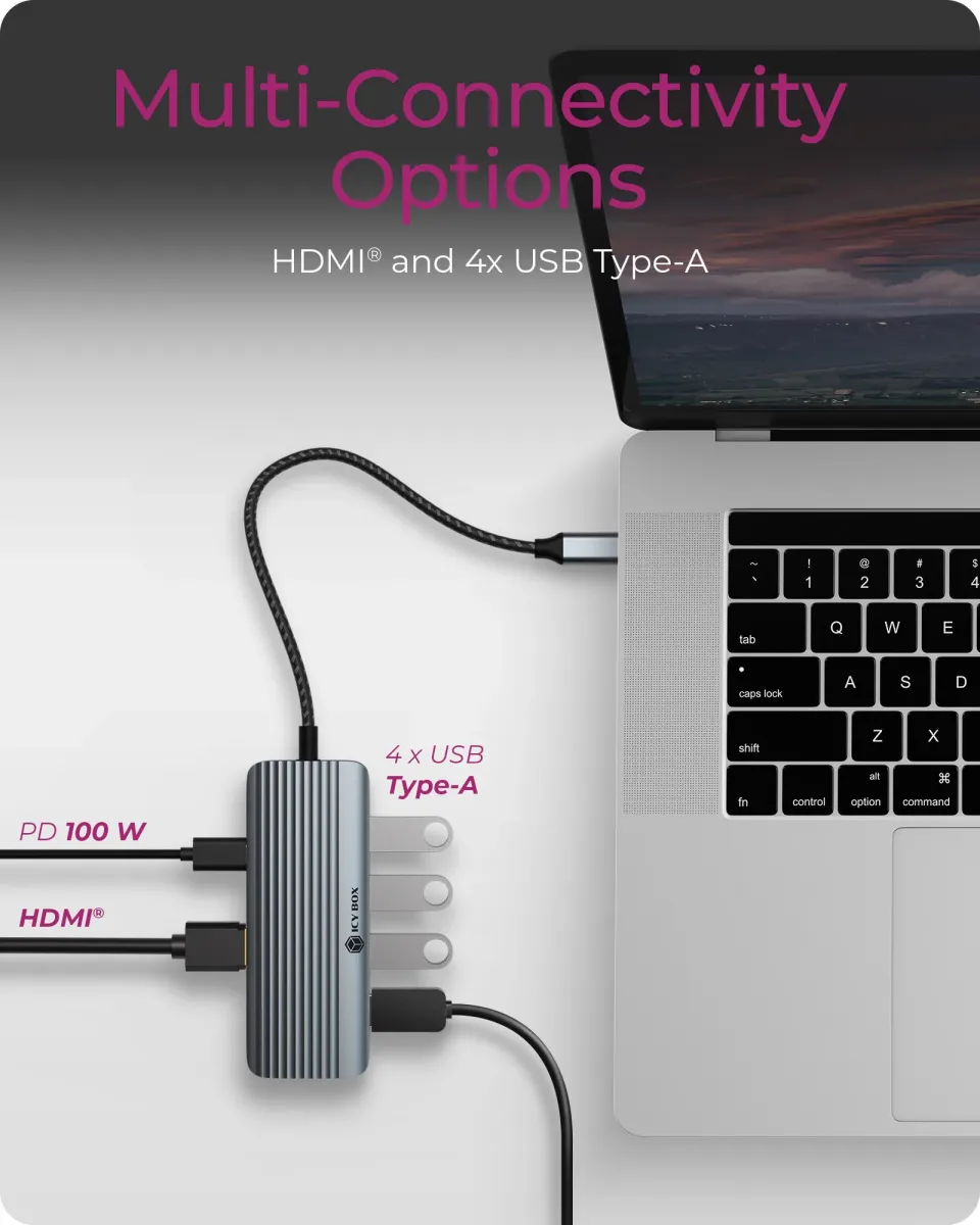 ICY BOX IB-DK4022a-CPD 6-in-1 USB Type-C Notebook DockingStation