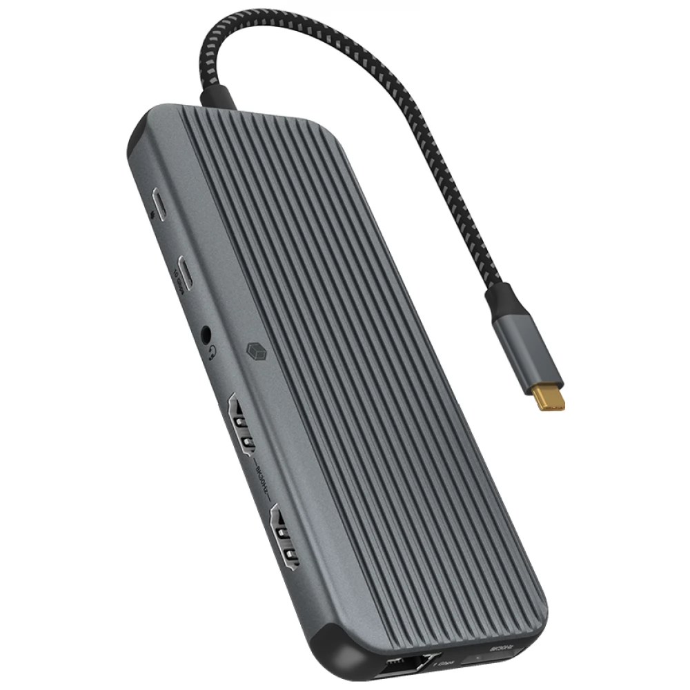 ICY BOX IB-DK4060-CPD 12-in-1 Mobile DockingStation with Triple Video Output