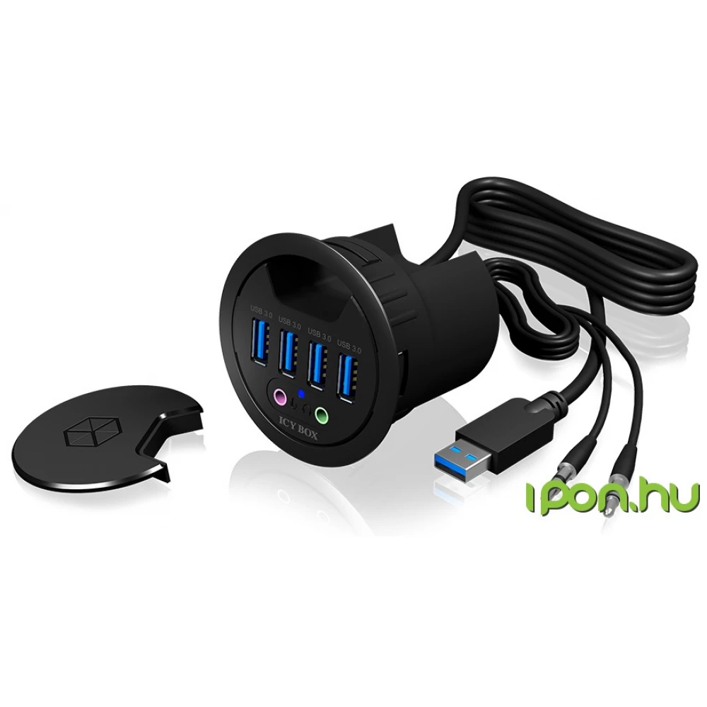 ICY BOX IB-HUB1403A 4 Port USB 3.0 In-Desk Hub