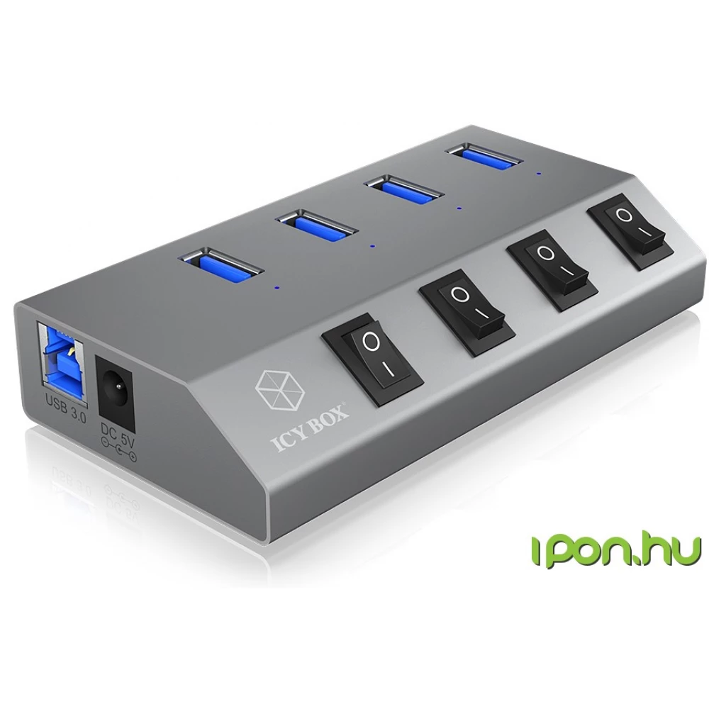 ICY BOX IB-HUB1405 4 Port USB 3.0 Hub and charger