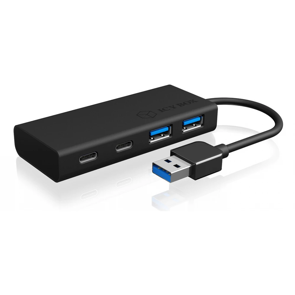 ICY BOX IB-HUB1426-U3 USB 3.0 HUB Type-A to 2x Type-C and 2x Type-A ports