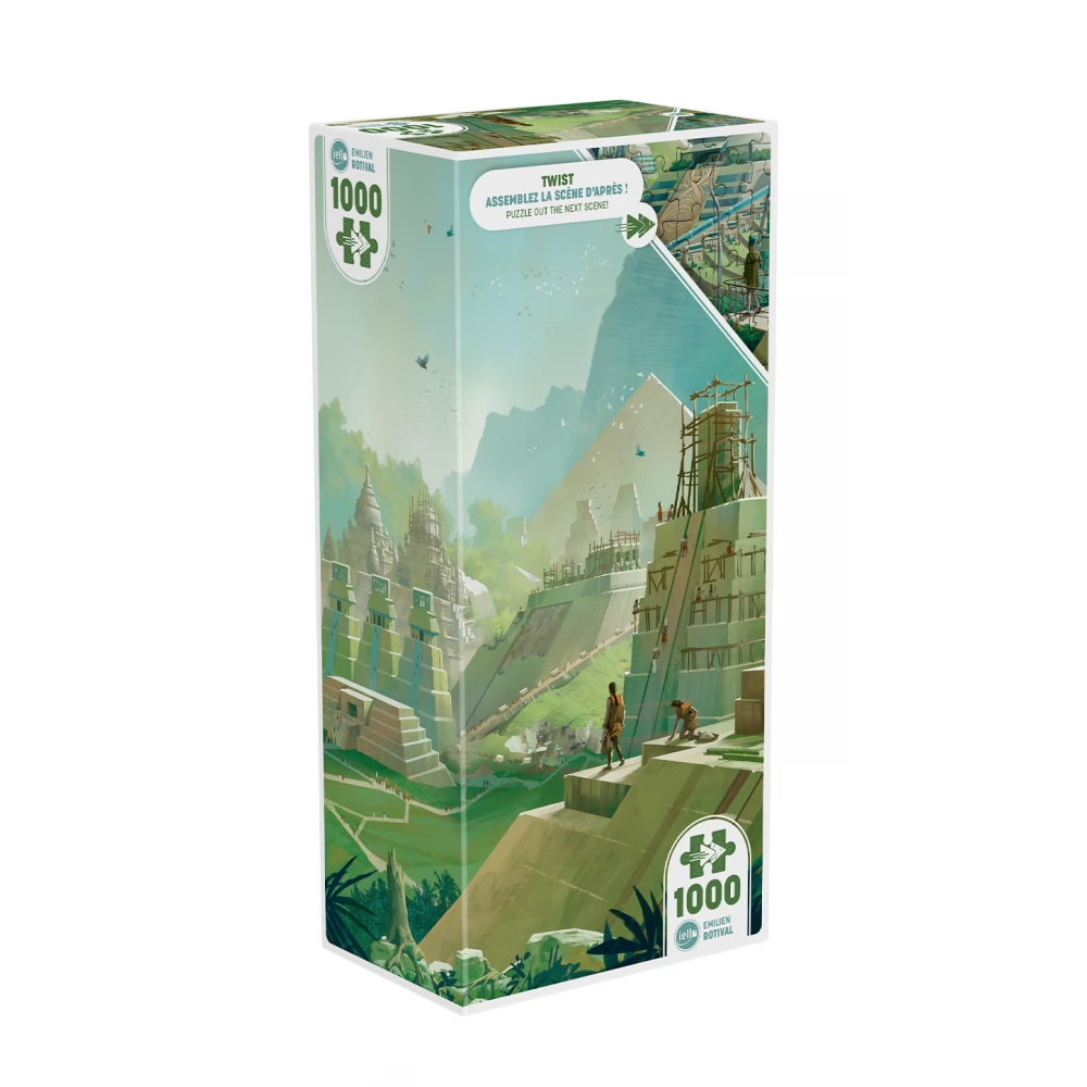 IELLO Puzzle játék 1000 darabos Twist Collection: Emilien Rotival - Ancient pyramids