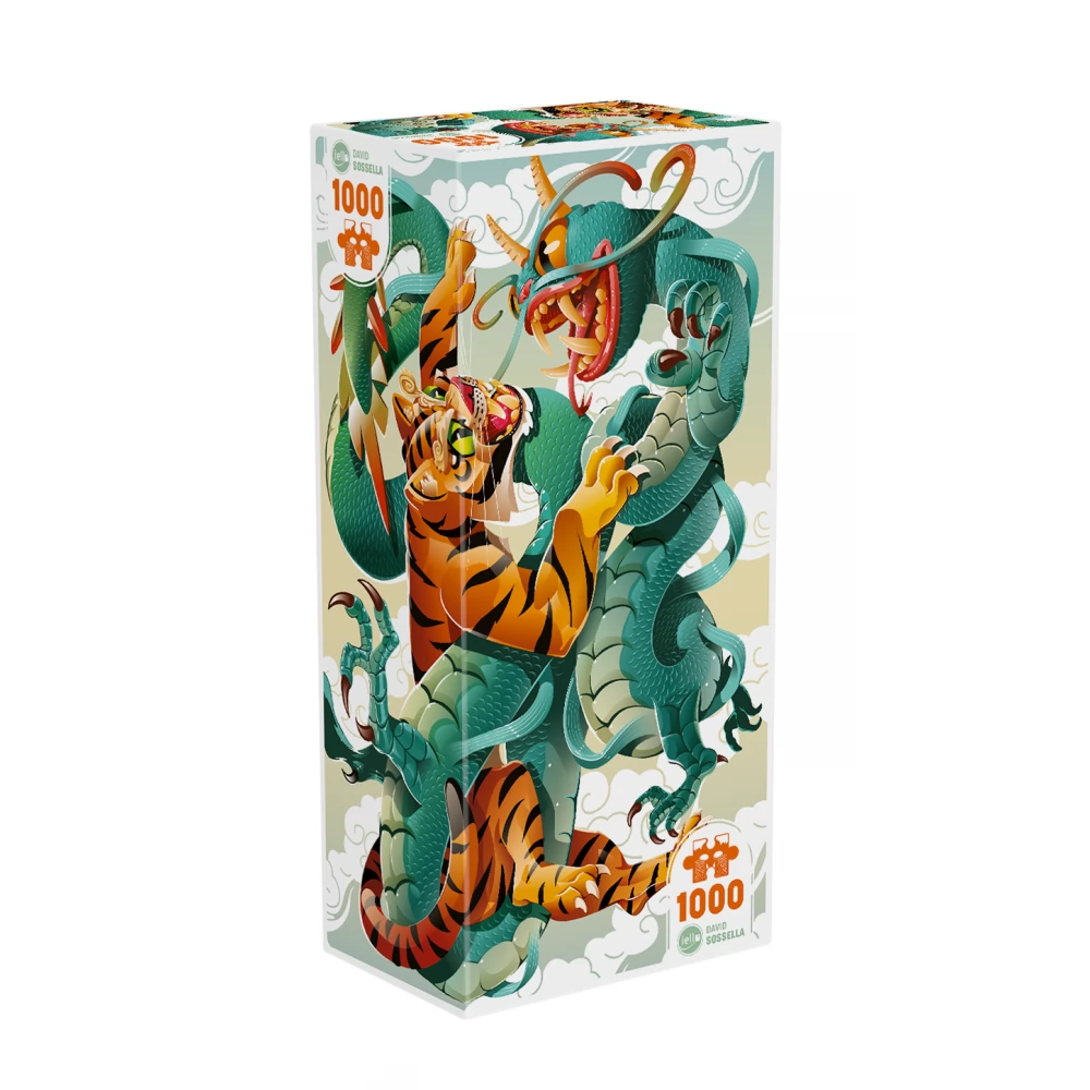 IELLO Puzzle játék 1000 darabos Universe Collection: David Sossella - The tiger and the dragon