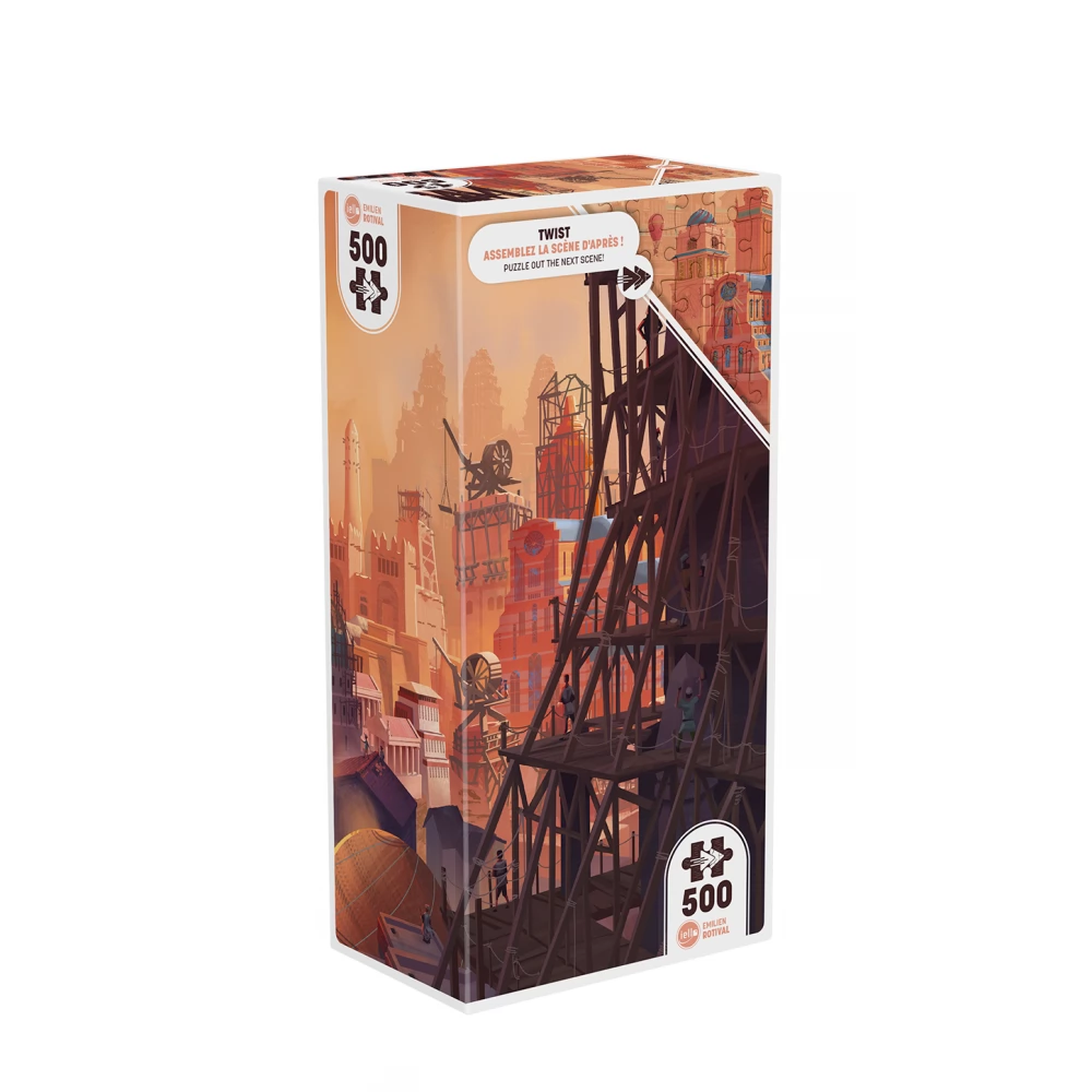 IELLO Puzzle játék 500 darabos Twist Collection: Emilien Rotival - Ancient city