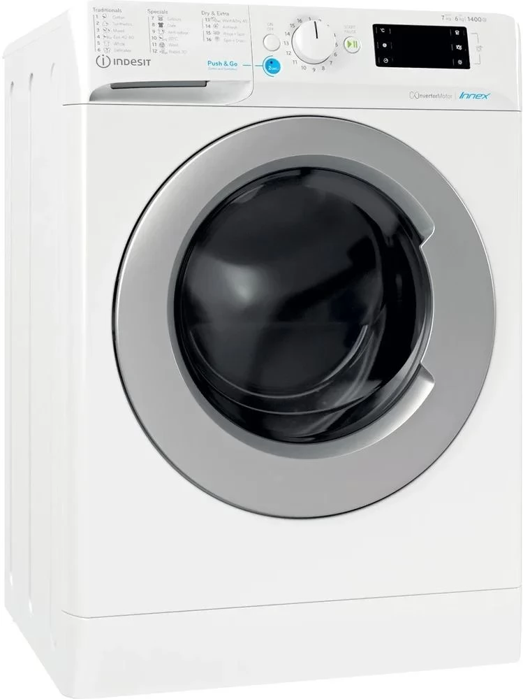 INDESIT BDE 76435 WSV EE Mosó-szárítógép szabadonálló 7/6 kg D fehér