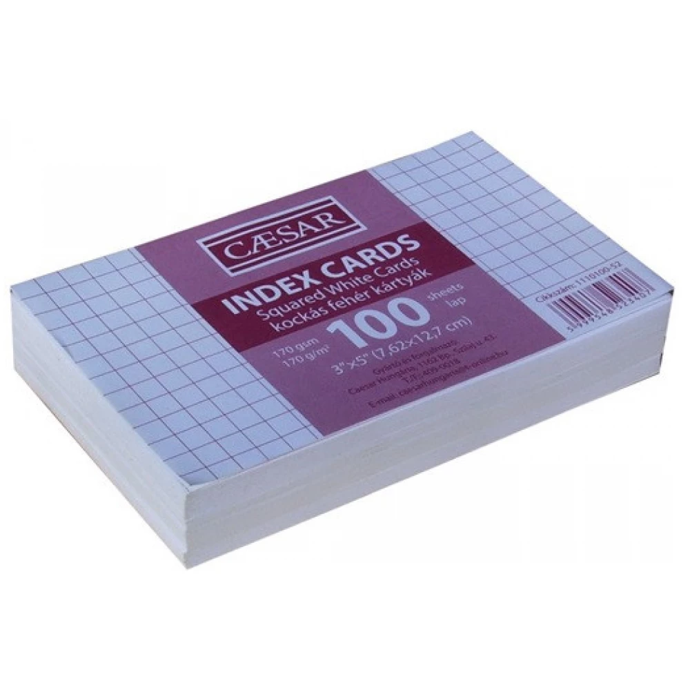 Indexkártya kockás 100db/cs