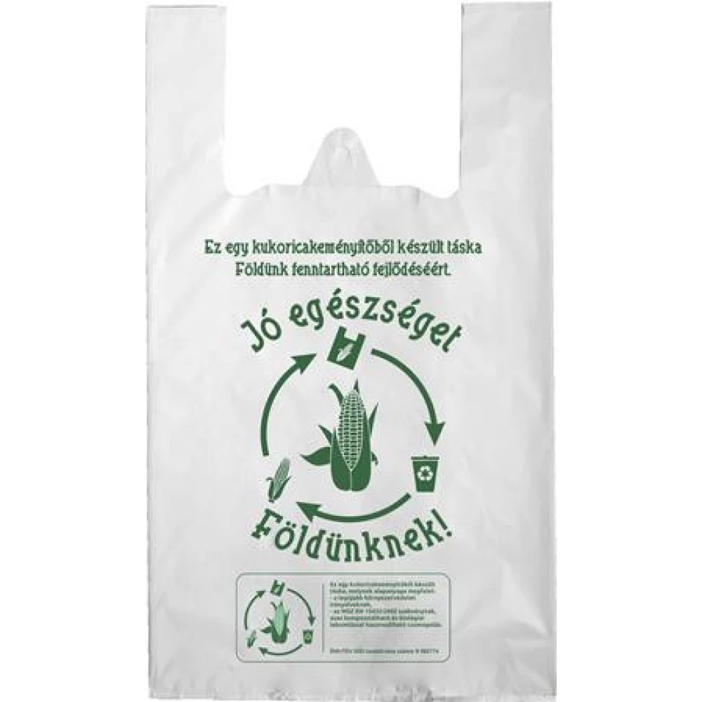 Ingvállas tasak lebomló 24x45x0.22 cm Jó egészséget Földünknek