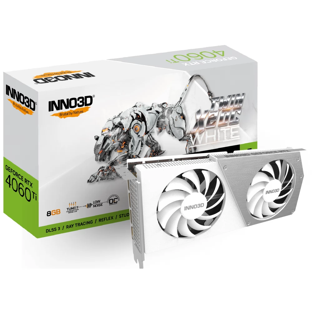 INNO3D TWIN X2 OC WHITE GeForce RTX 4060 Ti 8GB GDDR6 DLSS3