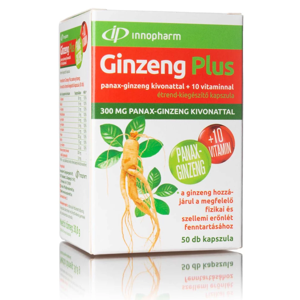 Innopharm ginzeng plus panax-ginzeng kivonattal +10 vitaminn 50 db