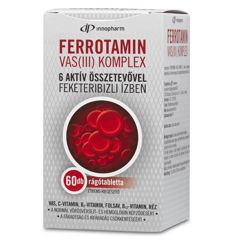 INNOPHARM Innopharm ferrotamin rágótabletta 60 db