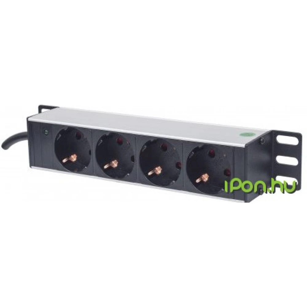 INTELLINET 10" 1U Rackmount 4-Way Power Strip 714020