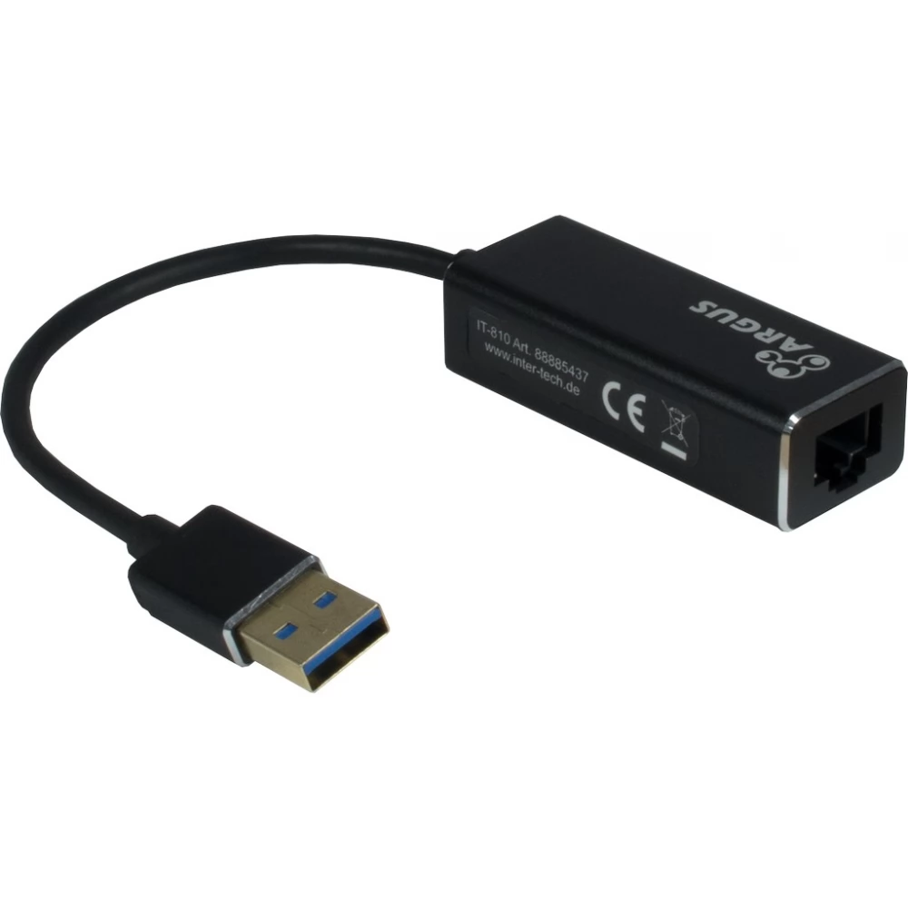 INTER-TECH ARGUS IT-810 USB-A 3.0 UTP Átalakító 1 Gbps fekete