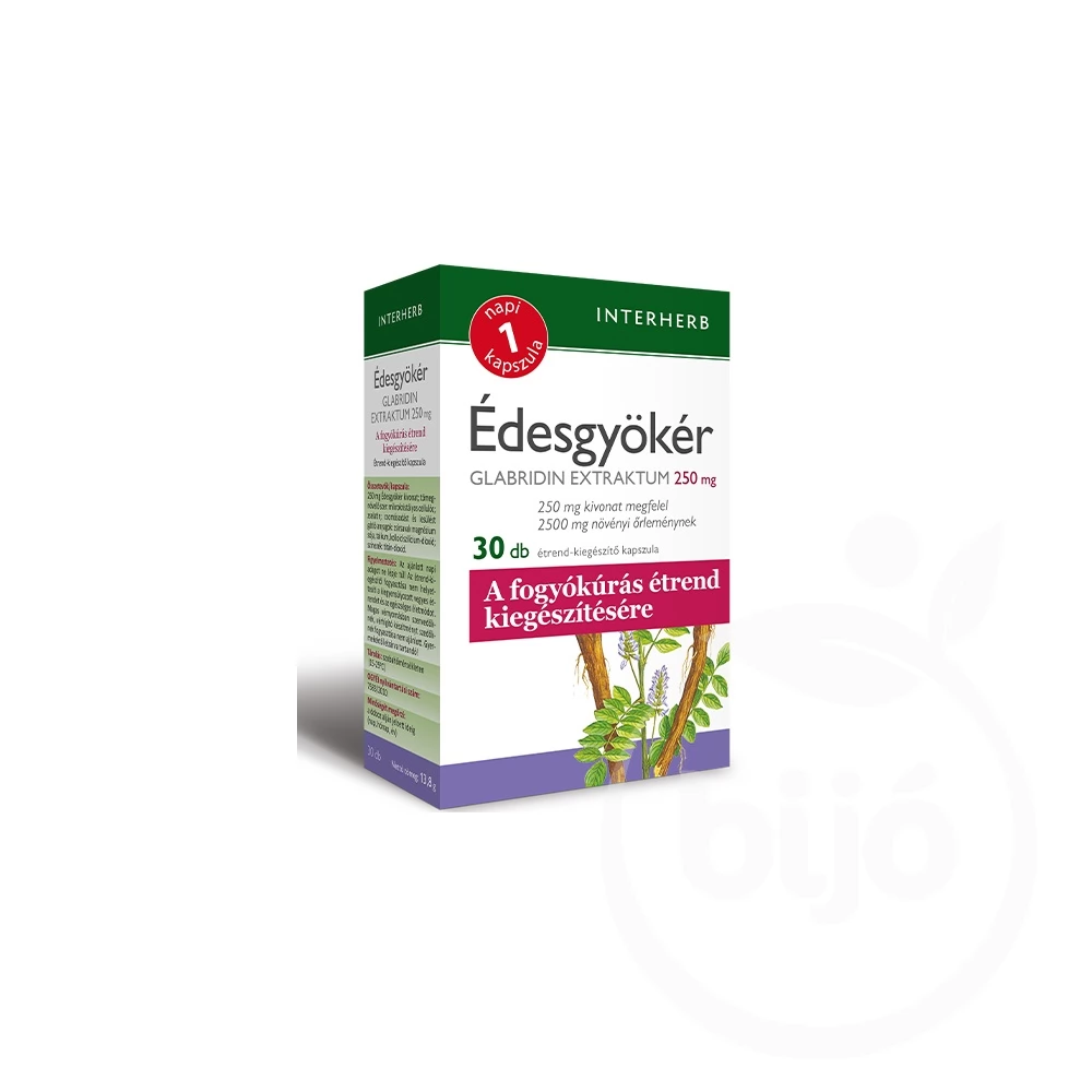 INTERHERB édesgyökér extraktum kapszula napi1 30 db