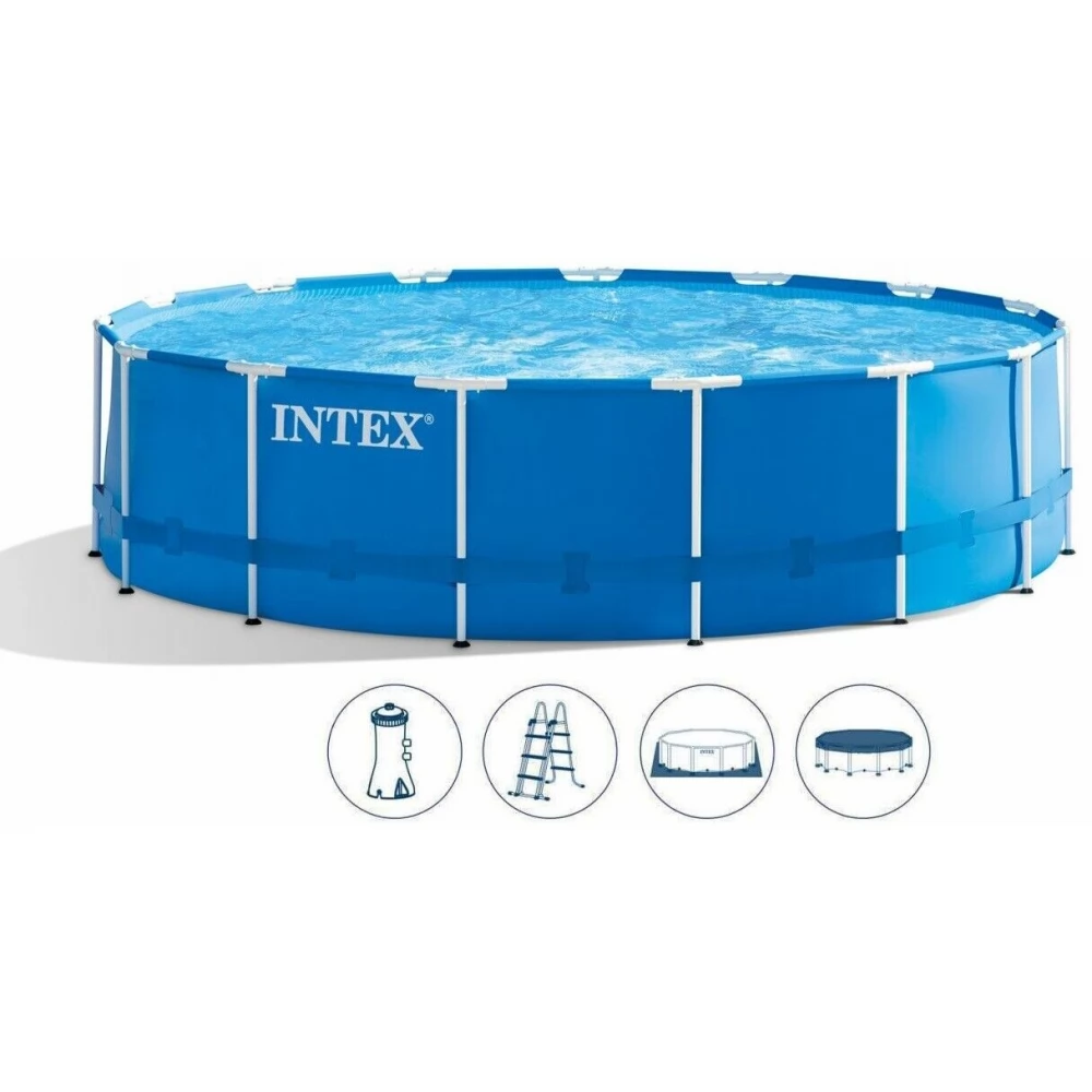 INTEX 128242NP merevfalú kerti medence 457 x 122cm