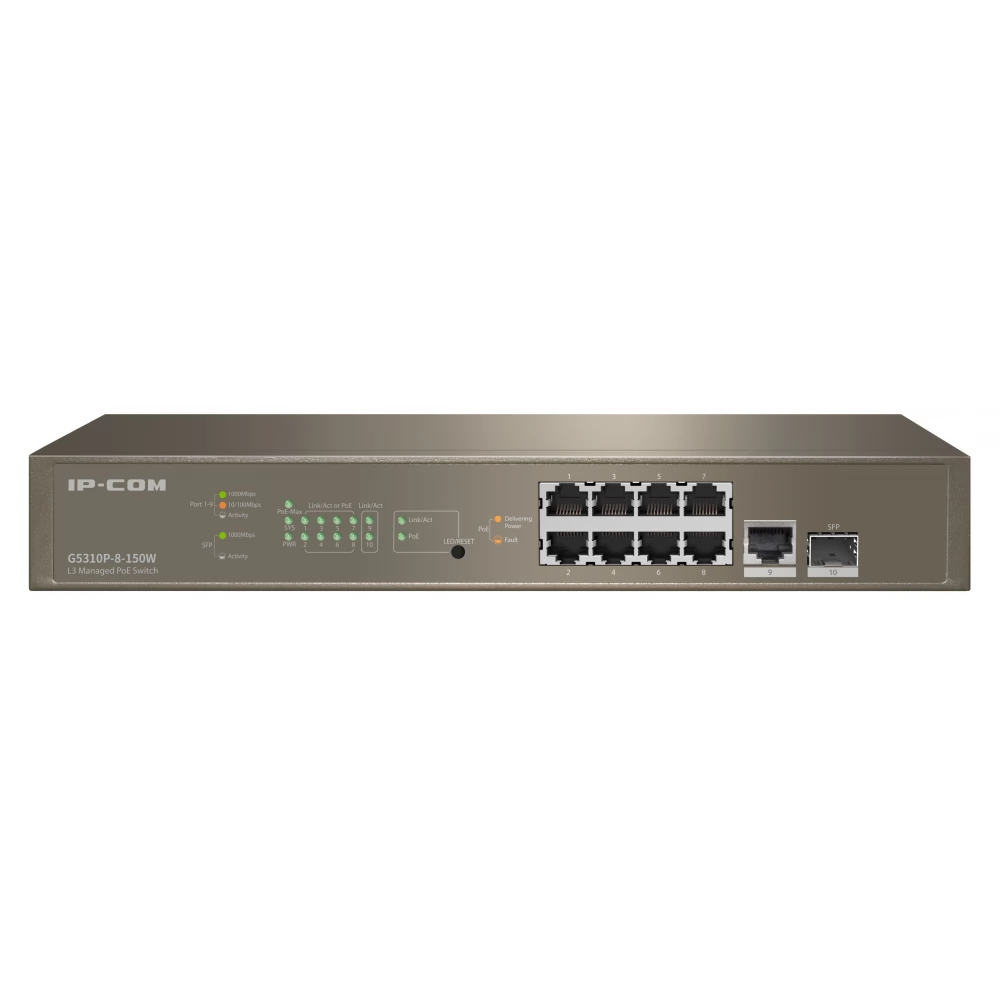 IP-COM G5310P-8-150W L3 Cloud Managed PoE Switch