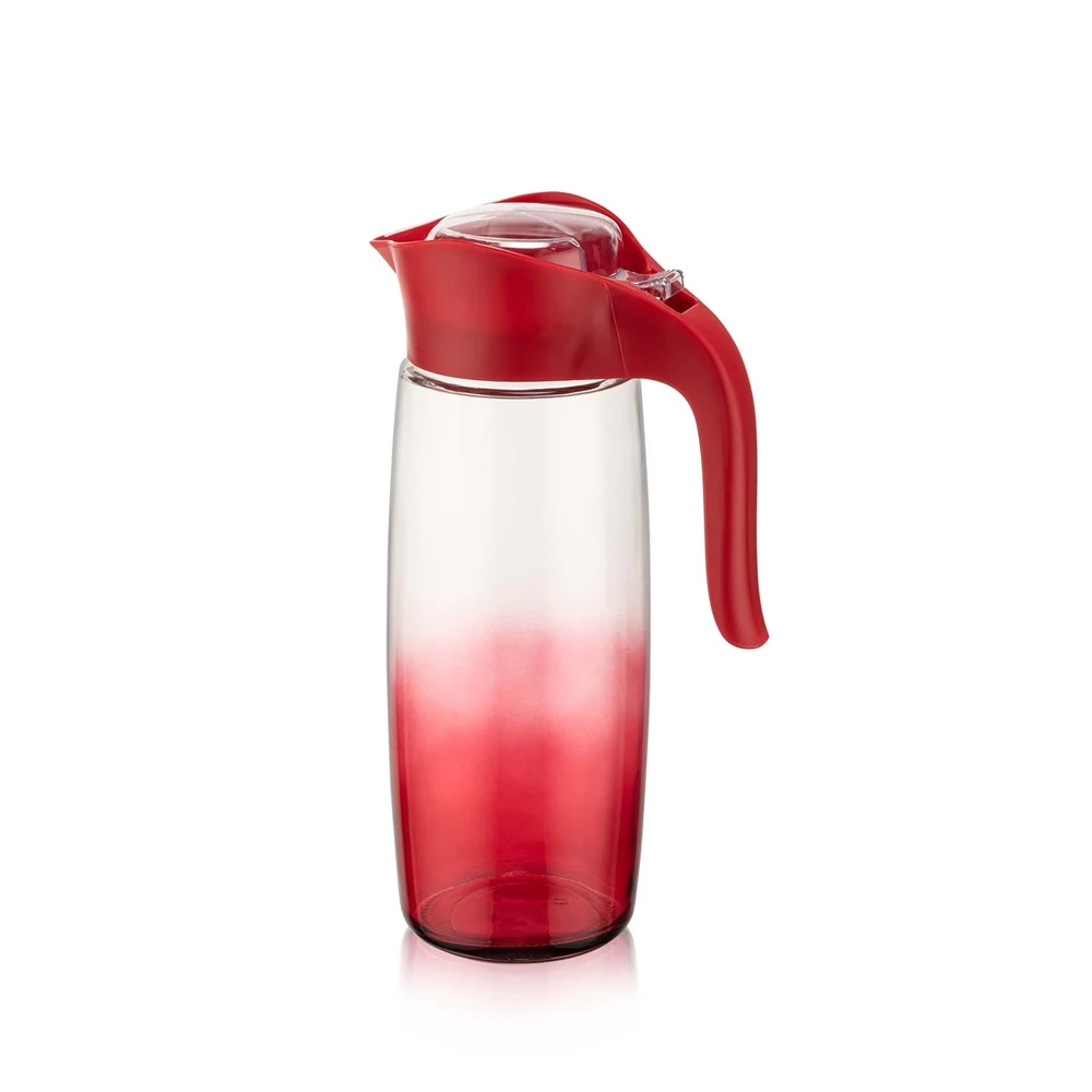 IRIS LUXPLASTIC C-00400 Rainbow ovális üvegkancsó 1600ml Piros